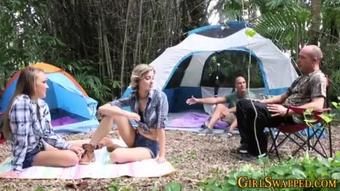 Camping stepteen fucked